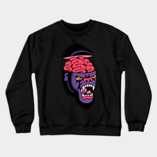 Ape gorilla brain Crewneck Sweatshirt